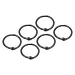 Loose Leaf Binder Rings (30mm/1.2 Inch) 12Pcs Steel Key Ring Binder Clips