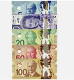 2013-2018 Canada Set 5 Pcs 5 10 20 50 100 P 106 108 109 110 113 NEW UNC Banknote