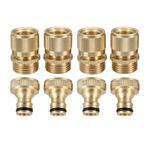 4 Pair Garden Hose Quick Connector used with various garden related equipment