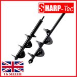 Sharp-Tec Garden Auger Drill Bit | Post Hole Digger for Fence & Planting