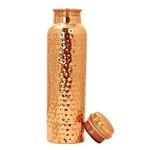 Hammered Copper Bottle Water Vessel For Drinking Home Health Benefits 1000 ml