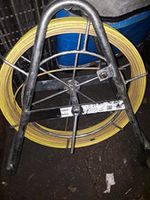 Cable Pulling Fibreglass Rodder Reel on Frame 100m x 6mm Yellow