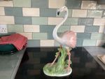 Vintage Ronzan Made In Italy 1775 Ceramic Flamingo 41cm Tall Excellent Used Con