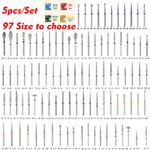 97 Types Dental Diamond Burs FG 1.6mm for High Speed Handpiece 5Pcs/pack UK