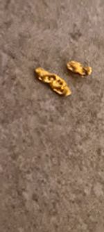 2x Gold Nuggets - Gold Nugget Pieces, Uncertified, 2 Units 24 carot  0.16 gram