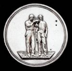 38.6gm Scottish Silver Quoits Trophy Medal. Carnwath Quoiting Handicap 1877.