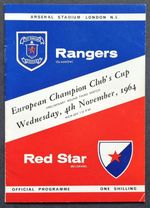 Rangers v Red Star  - European Cup, 1st Rd Play Off - at Arsenal - 4th Nov 1964