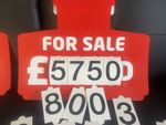 Car Sales Sign/Price Board PLUS Numbers Sheet/For Sale Sign/Sun Visor (Red) (1)