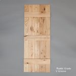 V Grooved Solid Oak Internal Ledged Door - Oak Ledged Doors - Cottage Doors