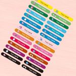 60 Personalised name labels Vinyl Stick On Name Labels school labels  stickers