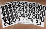 1", 2", 3", 4", 5", 6" STICKY SELF ADHESIVE VINYL NUMBERS 0-9 DECALS STICKERS