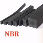 NBR Nitrile Rubber Square Sealing Strip Black Solid 4mm-60mm Thick Oil-Resistant