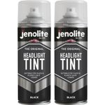 Jenolite Headlight Tint Spray Paint Tint Lens Lacquer Varnish Black 400ml 2-Pack