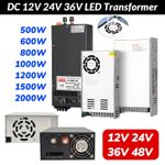DC 12V 24V 36V 48V LED Transformer 240V 500W-2000W LED Driver LED Power Supply