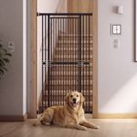 180 cm Extra Tall Pet Gate, Adjustable 70-107cm Safety Gate for Cats & DogsBlack