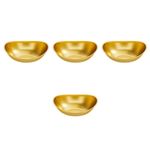 4Pcs Reusable Golden Stainless Steel Soup Salad Dessert Bowls for Home