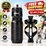 750ML Mountain Bike Bicycle Cycling Water Drink Bottle and Holder Cage Sports UK