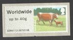 GB 2011 Irish Molled Cattle Farm Animals Worldwide To 40g Post & Go UM Stamp
