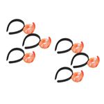 Funny Shrimp Festival Headband Realistic Shrimp Design Ocean Theme Decor