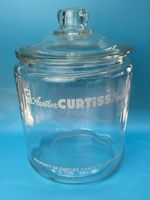 Vintage Curtiss Candy Peanut Clear  Jar w/ Lid, Tom's Store Display Chicago