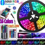 LED Strip Lights 1~20M 5050 RGB Color Changing Tape Cabinet Kitchen TV Lighting