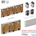 Wardrobe Sliding Door Track System  Gear Set For Ares 1200mm-3000mm 2/3 Door