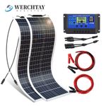 100W 200W 400W Flexible Solar Panel kit 12V Mono RV Marine Caravan Boat Rooftop