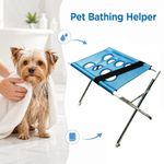 Pet Grooming Hammock Stand Foldable Cat Dog Bathing Rack Nail Clipping Station