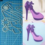 High Heels Metal Cutting Dies DIY Scrapbooking Paper Card Mold Embossing Stencil
