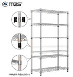 MZG 5-Tier Wire Storage Shelf Adjustable Heavy Duty Garage Shelving Kitchen Rack