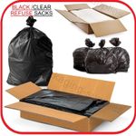 EXTRA STRONG BIN LINERS BAGS 140G 160G 200G RUBBISH WASTE REFUSE SACKS UK