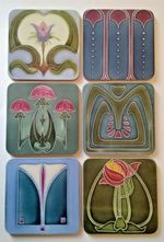 Art Nouveau Coasters -  Set of 6