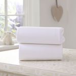 Clair De Lune 100% Cotton Pram Fitted Sheet Twin Pack – White Or Grey