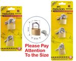 20mm Mini Padlock Brass Security Locker Lock 2 Key small Suitcase Travel Zip Bag