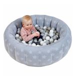 Grey Flocked Ball Pit with 30 balls 