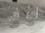 Angelo Poretti Pint Goblet Glasses x 2 Brand New