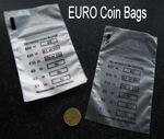 50 x Money / EURO Coin / Bank Bags - No Mixed Coins - New and Reusable