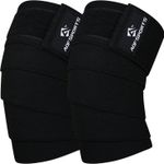 AQF Knee Wraps Weightlifting Bandage Gym Knee Support Powerlifting Squat Pair