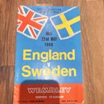 England v Sweden Official Programme Wembley Empire Stadium Friendly 22 May 1968