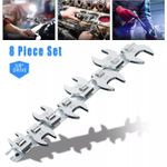 8Pcs 3/8 inch Drive Crowfoot Wrench Metric Foot Open End Spanner 10 to 19mm UK