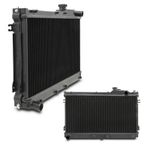 50mm HIGH FLOW BLACK ALLOY RACE RADIATOR RAD FOR MAZDA MX5 MX-5 MK1 NA 1.6 1.8