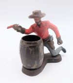 Britains Swoppet Cowboy Behind A Barrel 