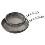 Stellar Frying Pan Set Rocktanium Twin Non Stick Durable Cookware Set Kitchen