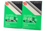 [Unused] 2 Packs Fujifilm FP-100B 45 4x5 Instant B&W Film From Japan