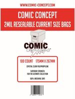Comic Concept | Resealable Current Age Comic  Bags | 100 Storage Bags