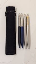 Parker Jotter Ballpoint Pen Genuine - Black, Blue or Silver + Free Velvet Pouch!