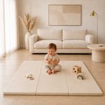 Baby Play Mat – Extra Thick, Foldable, Waterproof Vegan Leather, 127x127x3.5cm