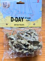 WWII D-day British Troops Plastic Soldiers 1/32 Sealed Steve Weston Toy Co. NEW