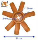 Ford Cortina MK4 radiator fan blade OHV 1.3-1.6L (7 blades, Ø=315mm)