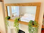 English Oak Waxed reclaimed wood  Wall Mirror with Shelf | Handmade Rustic Home 